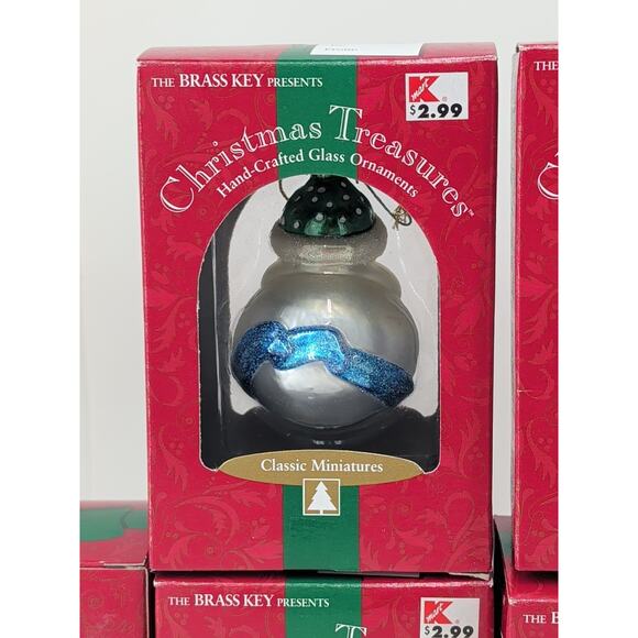 Brass Key Christmas Traditions Classic Miniatures Hand Crafted Snowman Ornaments - Picture 9 of 16